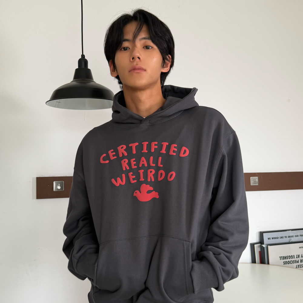 아모우 윌도 후디 차콜 그레이(AMOU Weirdo Hoodie Chacoal Gray) - 5