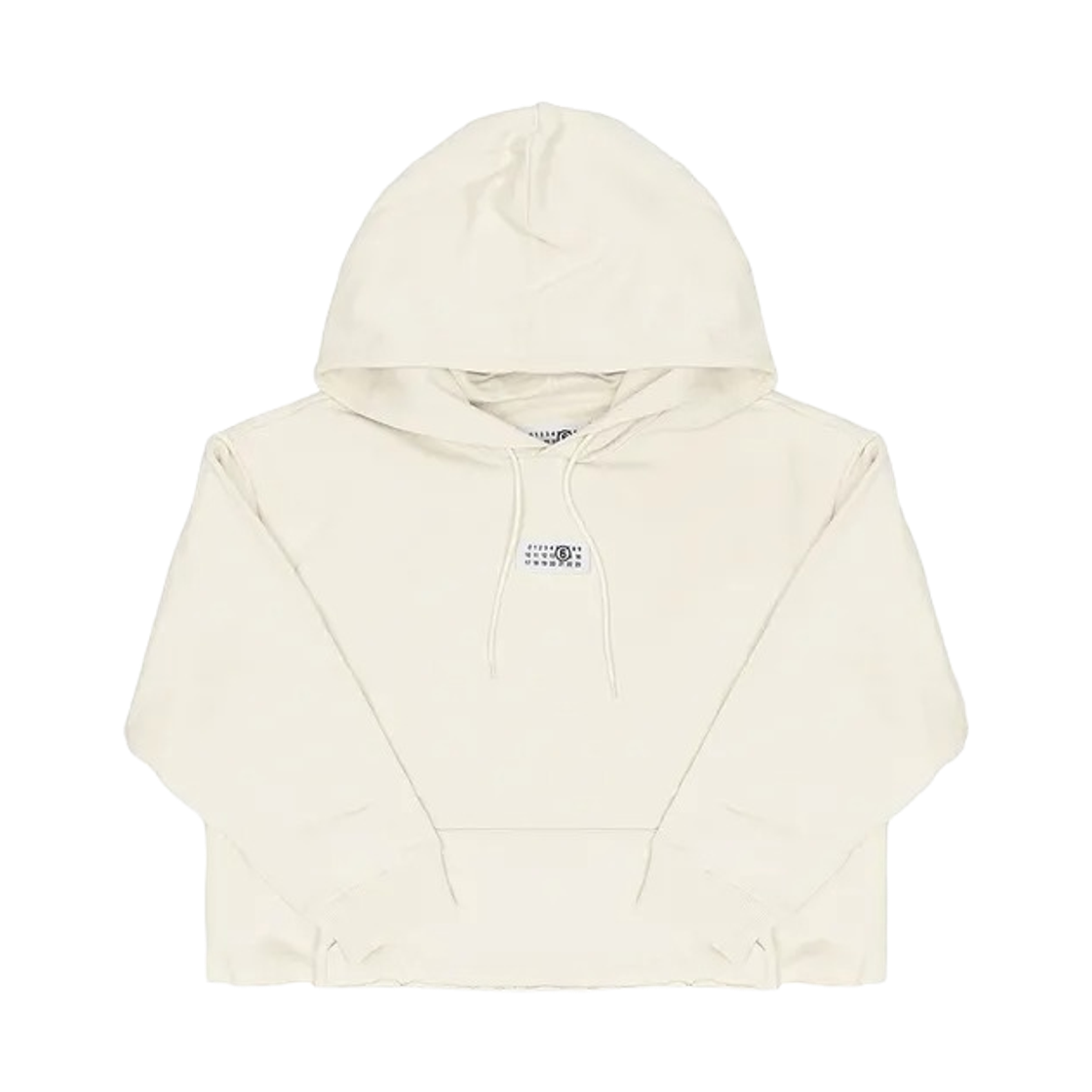 S52GU0235M25025103 (W) MM6 Maison Margiela Cotton Hooded Sweatshirt Ecru
