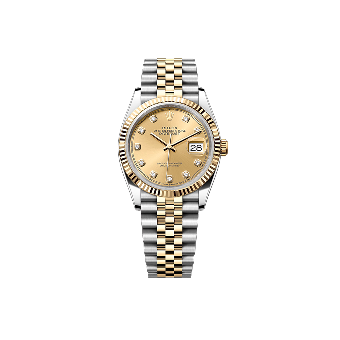 ITQVG8M69A6F Rolex Datejust Champagne 10P Jubilee