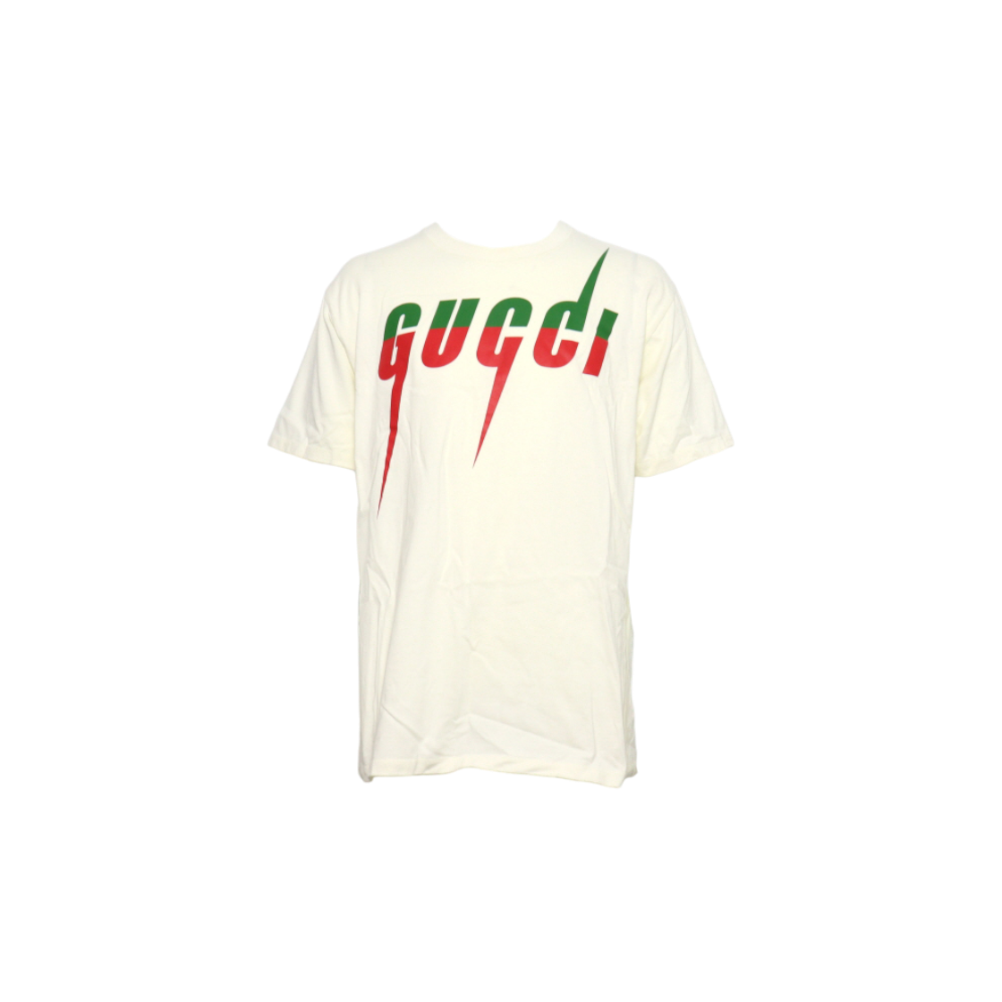 ITVI34G82OOO Gucci White Cotton Blade Print Oversized T-Shirt
