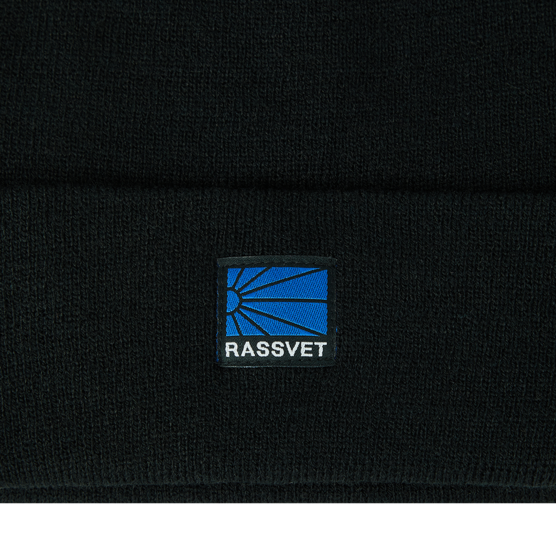 라스벳 로고 비니 블랙 - 26FW(Rassvet Logo Beanie Black - 26FW) - 3