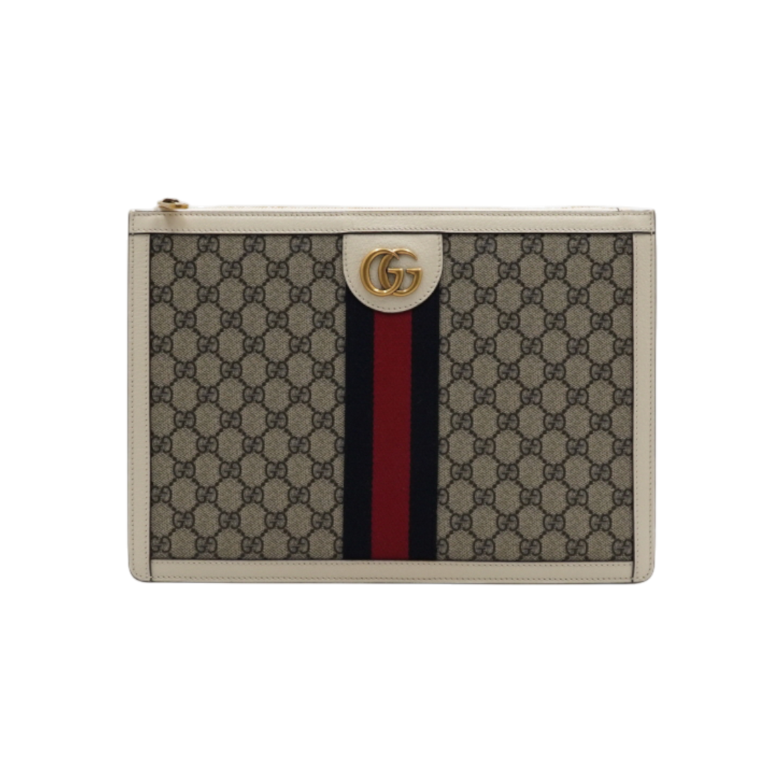 ITOBHCNDCK6N Gucci White GG Portfolio Case Clutch Bag