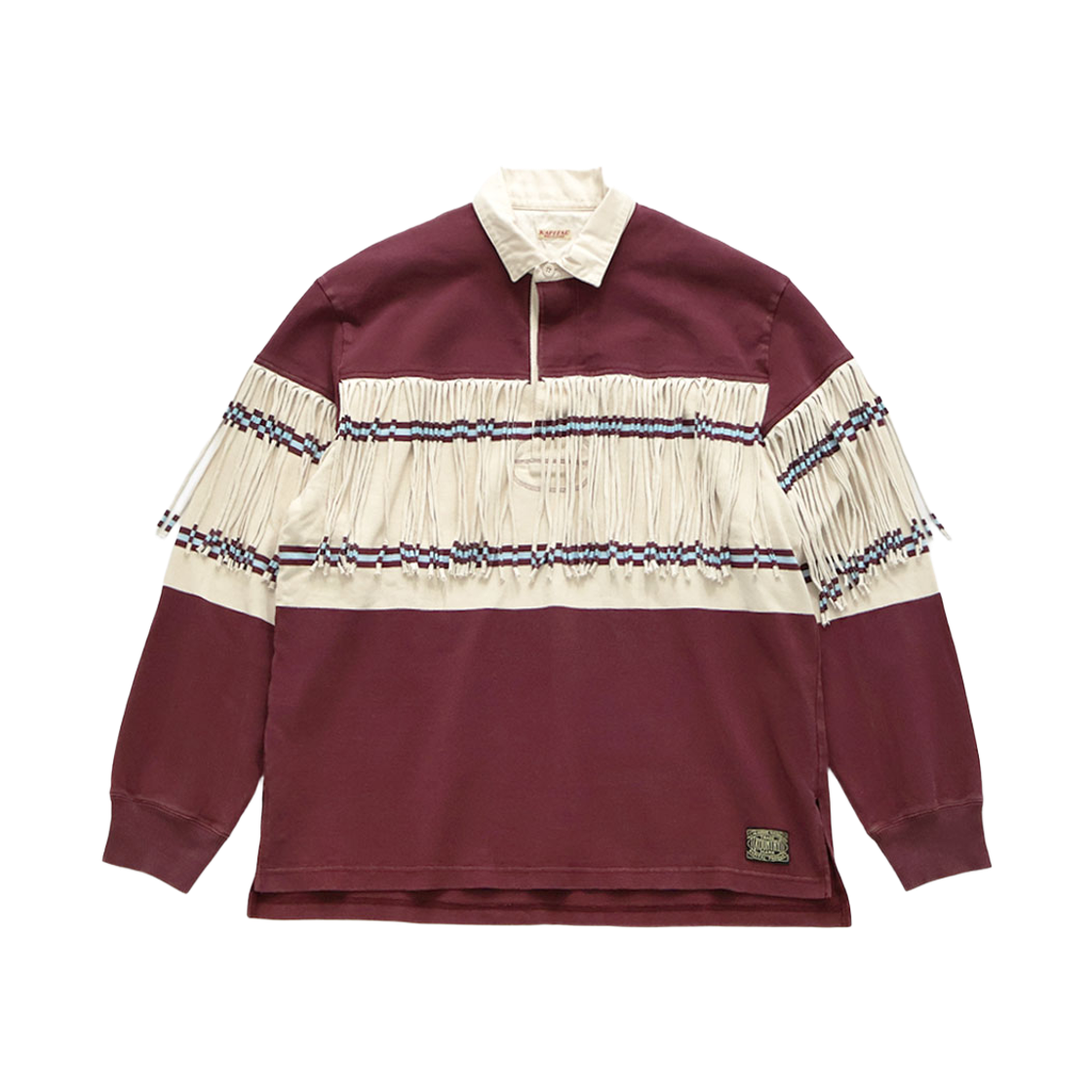 K2604LC093 Kapital 16 Panel Border Jersey Fringe Rugby Shirt Engine