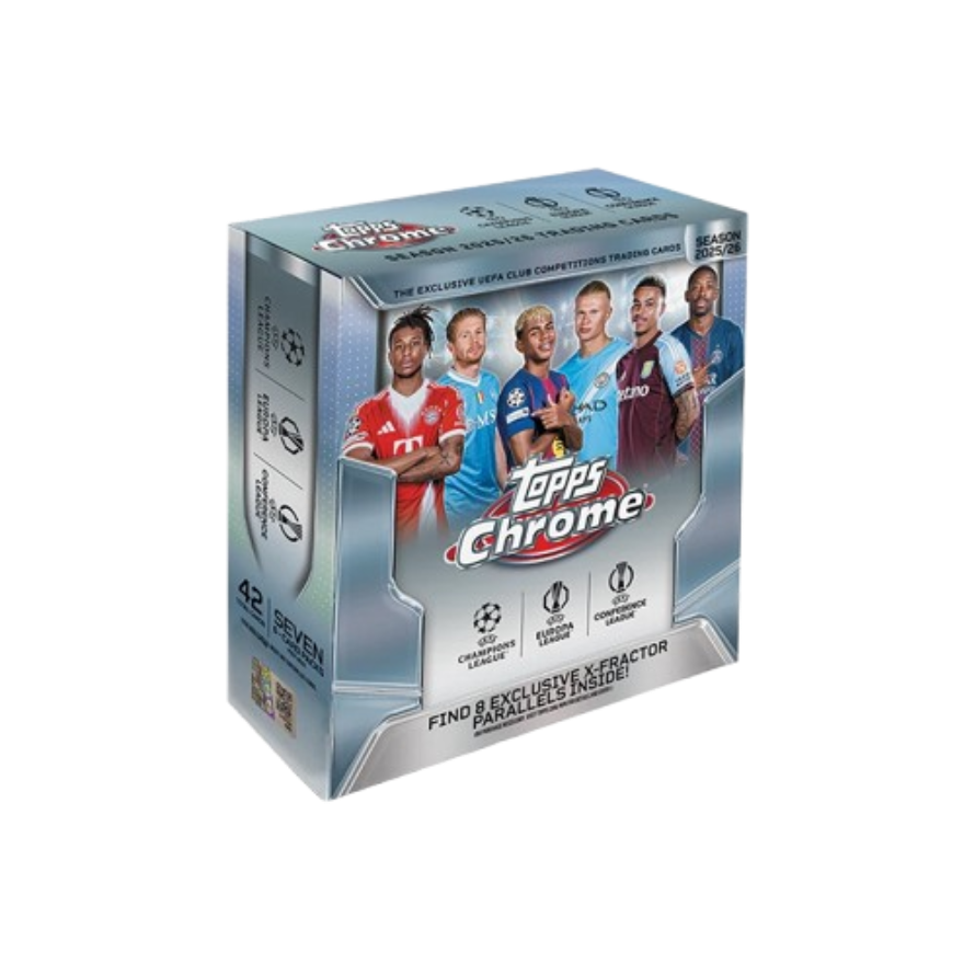 탑스 2025-26 크롬 UEFA 클럽 컴피티션즈 사커 메가 박스(Topps 2025-26 Chrome UEFA Club Competitions Soccer Mega Box)