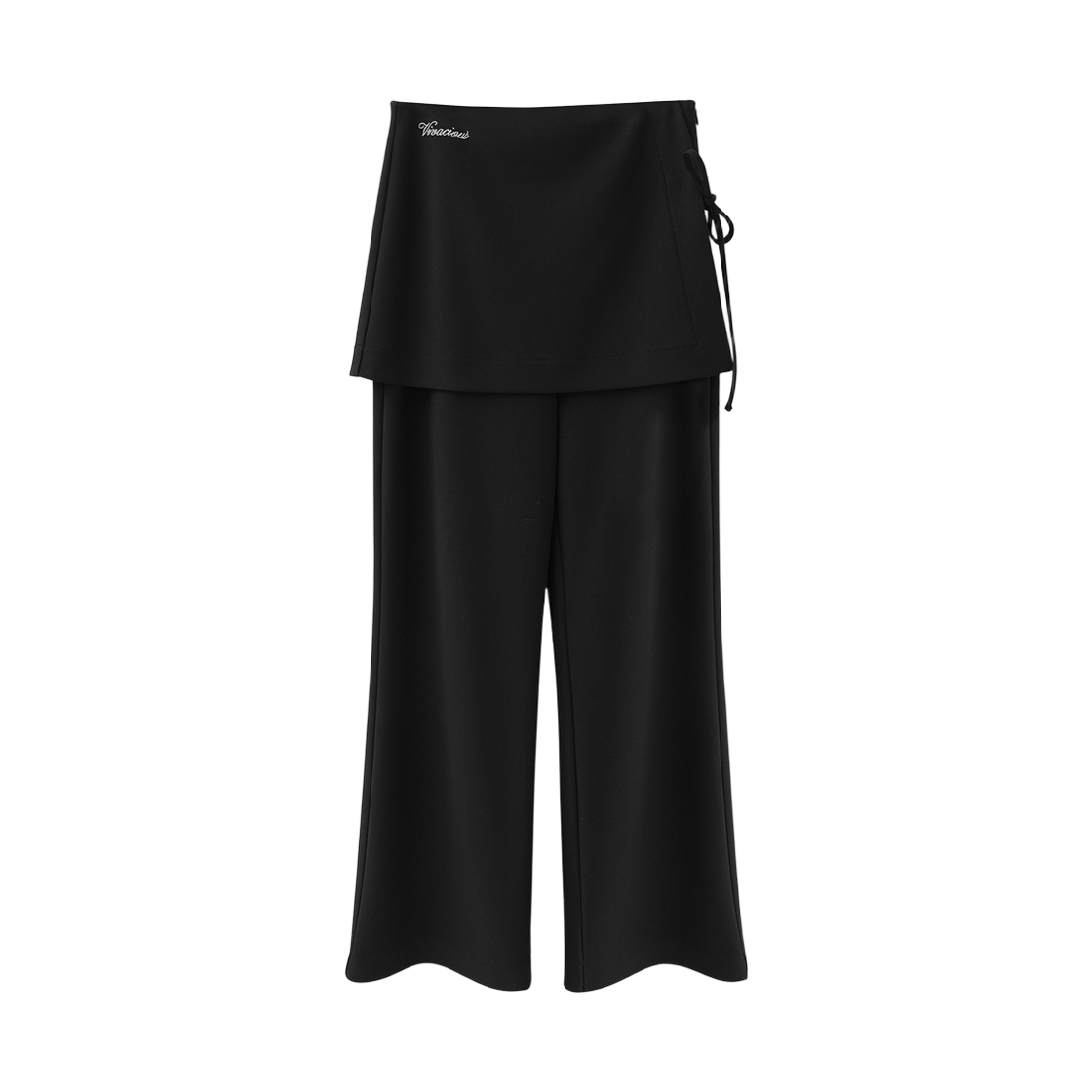비바셔스 로슈 랩 레이어드 팬츠 블랙(VIVACIOUS Roche Wrap Layered pants BLACK)