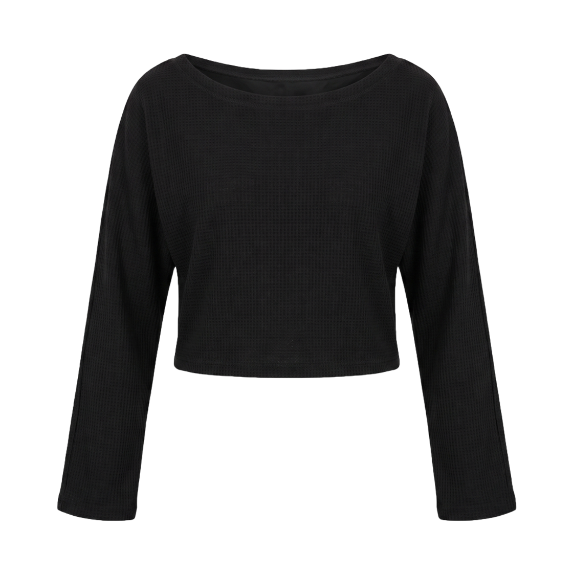 CLWT8096 cielcoco Loose-fit Boat Neck T-shirt Black
