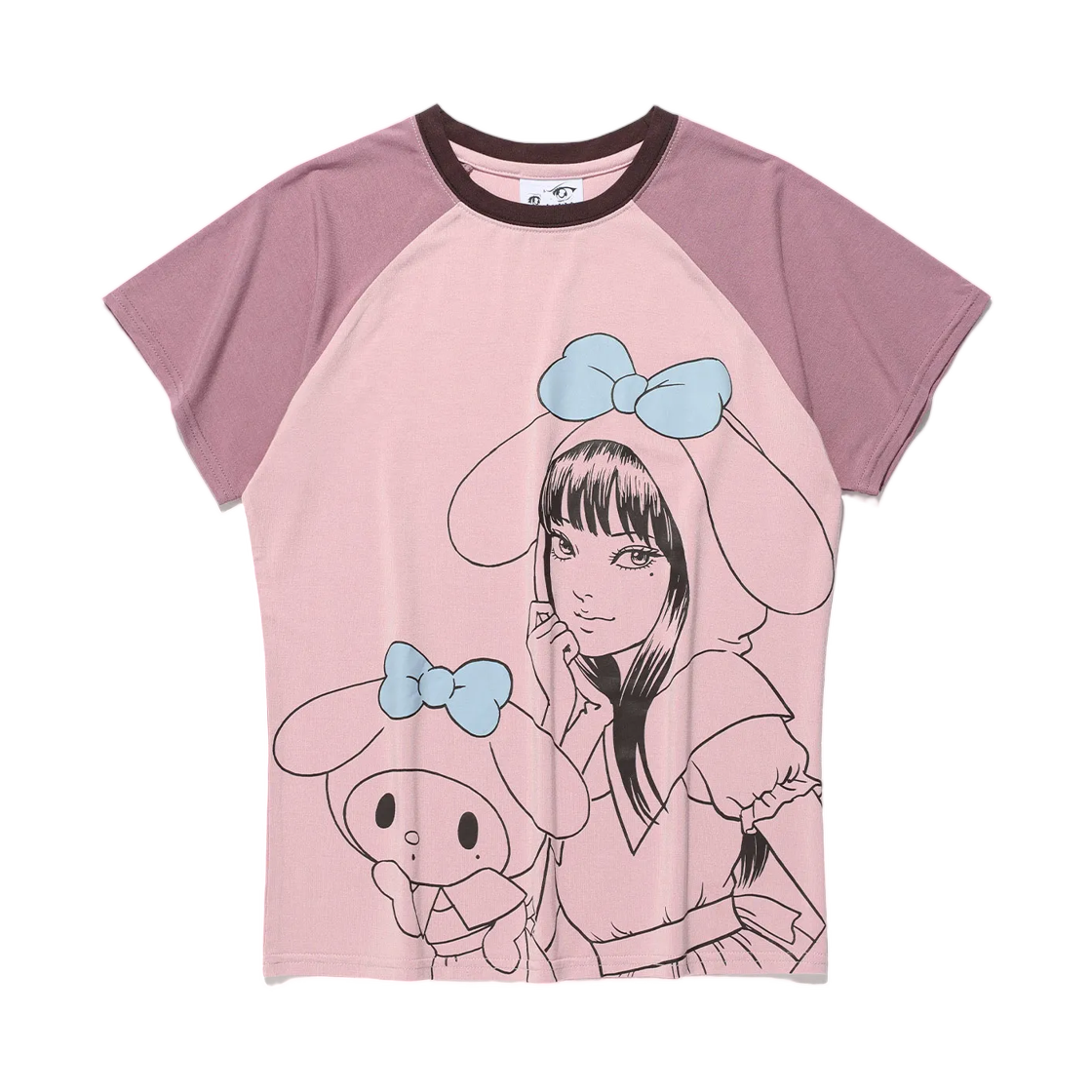 NG2GMFT542GPK Niceghostclub x Junji Ito x Sanrio Tomie My Melody Mini T-Shirt Pink