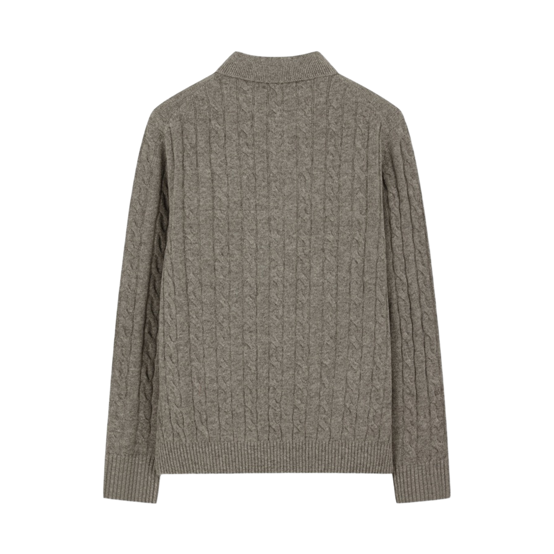 브룩스브라더스 울 케이블 폴로 스웨터 그레이(BrooksBrothers Wool Cable Polo Sweater Grey) - 2
