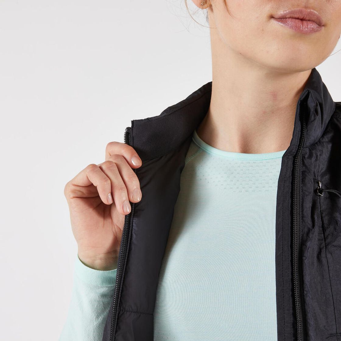 데카트론 여성 러닝 패딩 베스트 런 웜 500 스모크 블랙(Decathlon Women's Running Padded Vest Run Warm 500 Smoke Black) - 7