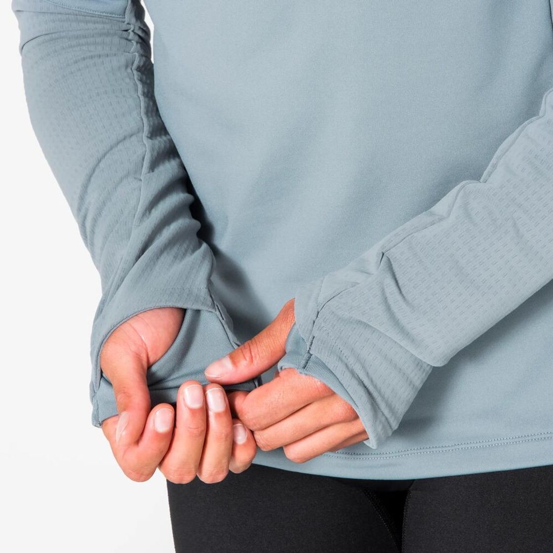 데카트론 남성 하프집 러닝 긴팔 티 런 웜 500 리버 그레이(Decathlon Men's Half-Zip Running Long Sleeve T-Shirt Run Warm 500 River Grey) - 9