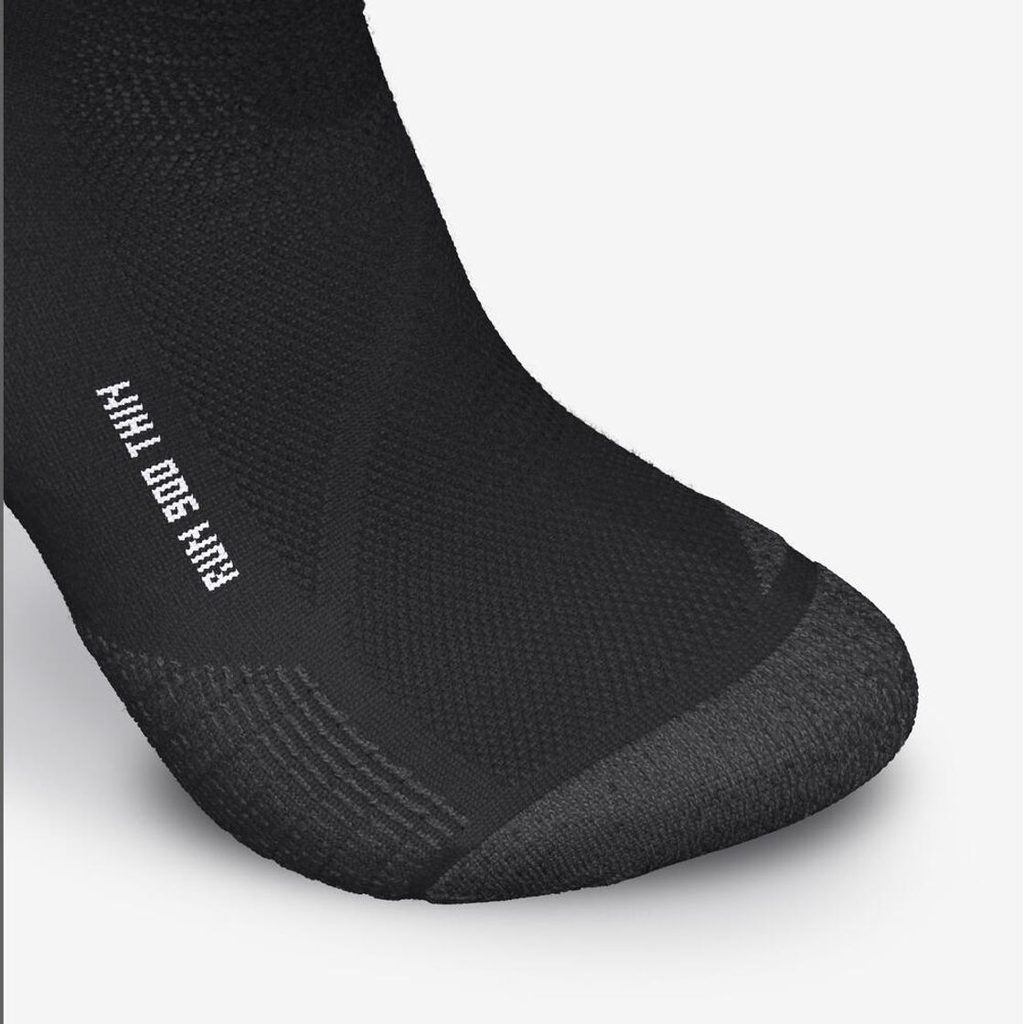 데카트론 러닝 얇은 중목 양말 1켤레 파인 런 900 스모크 블랙(Decathlon Running Thin Mid-Calf Socks 1 Pair Fine Run 900 Smoke Black) - 4