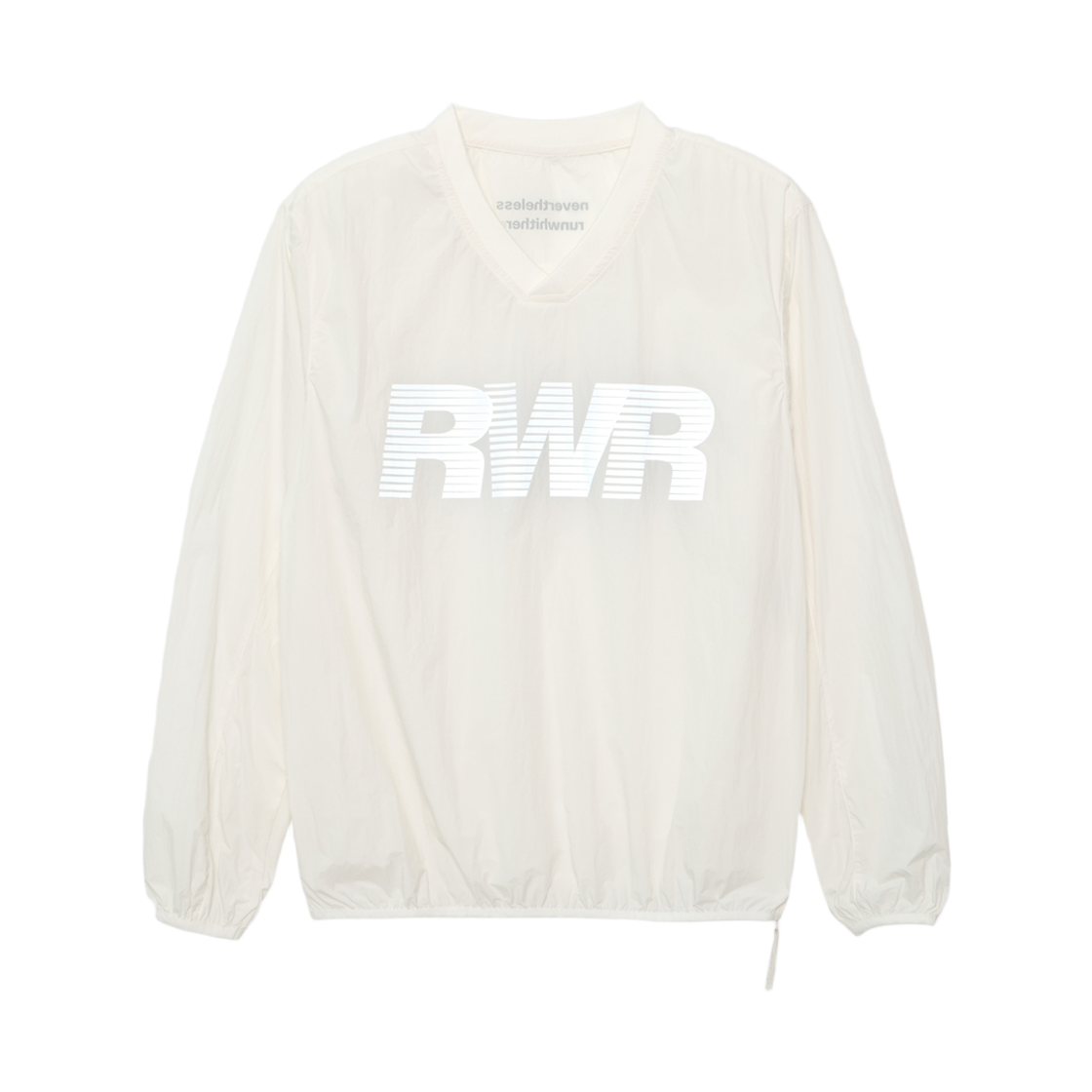 런위더 브이넥 윈드브레이커 맨투맨 화이트(runwhither RWR V-Neck Windbreaker MTM White)