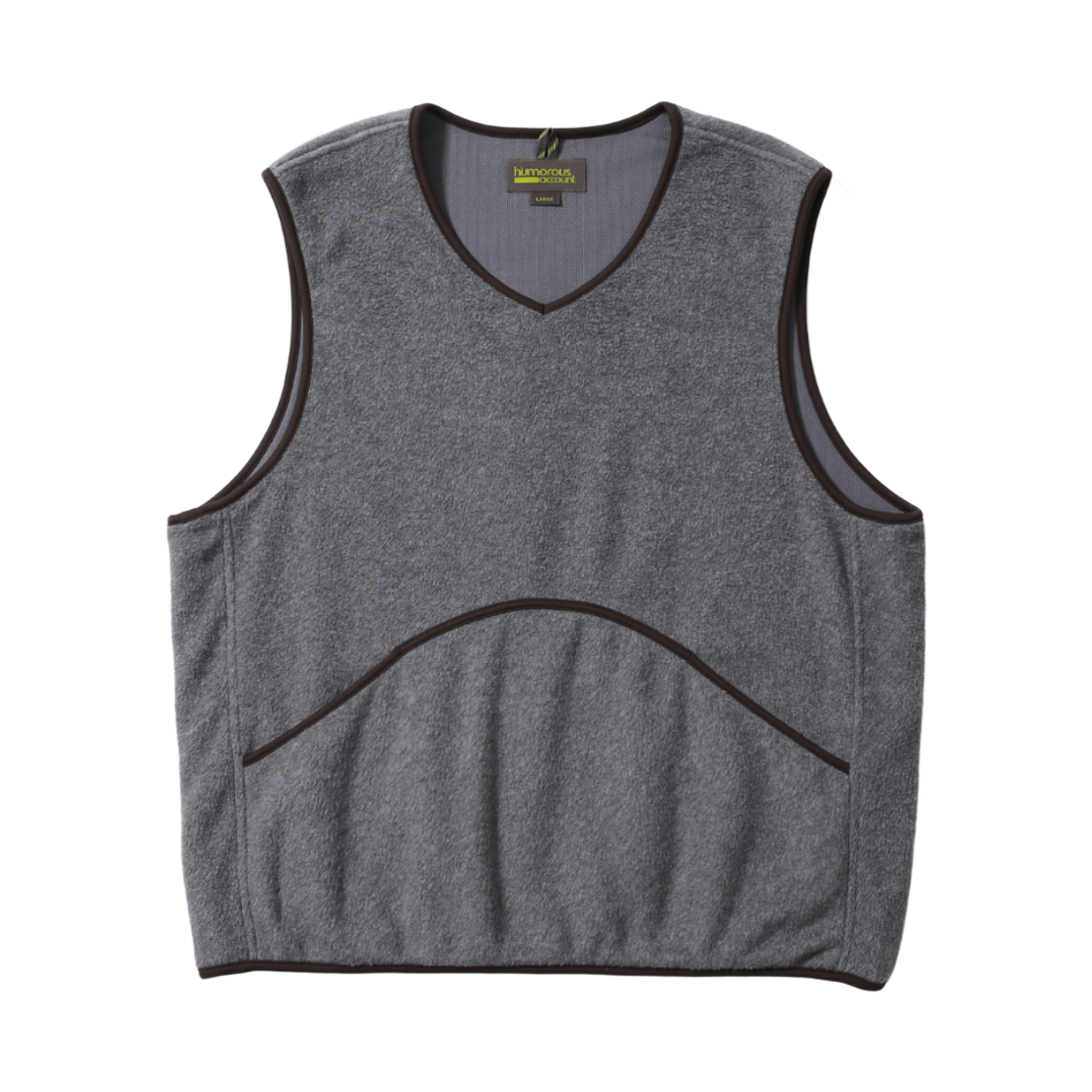 HM26AW-VT01 humorous account Wave Pk Fleece Vest Melange Dark Gray