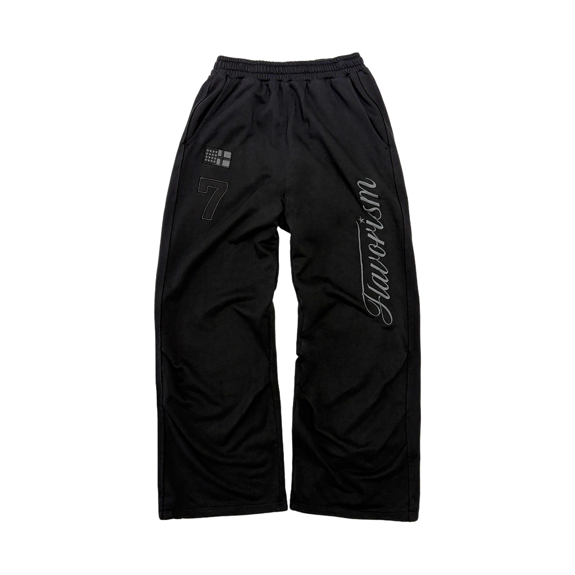 [KREAM 단독] 플레이버리즘 빈티지 워시드 트랙 팬츠 워시드 블랙([KREAM 단독] Flavorism VTG Washed Track Pants Washed Black)