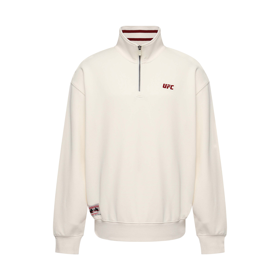 UFC 파이터 오버핏 하프 집업 맨투맨 멜란지 화이트 U2SWX3301MW(UFC FIGHTER OVERSIZED FIT HALF ZIP-UP SWEATSHIRT MELANGE WHITE U2SWX3301MW)