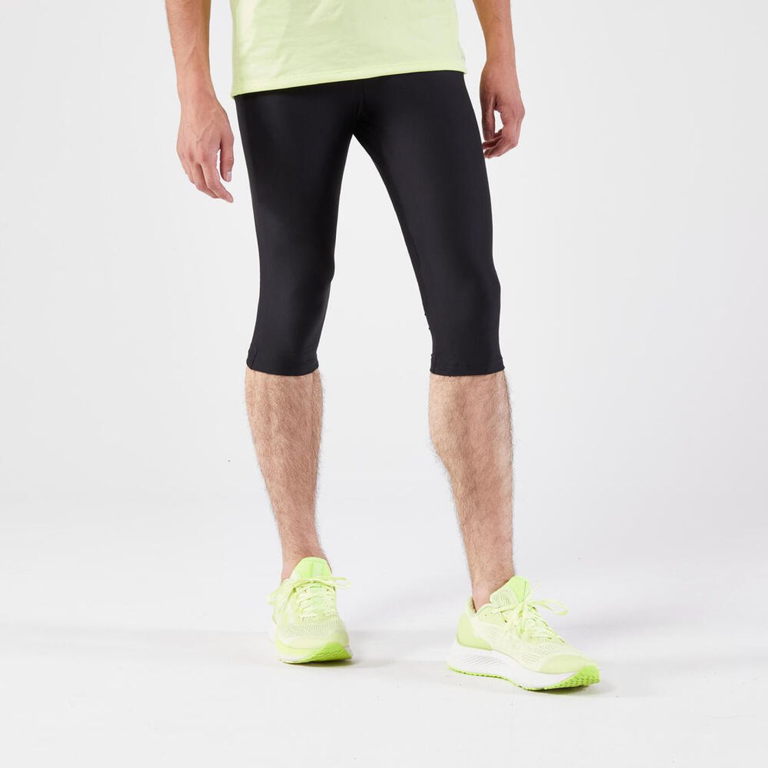 데카트론 남성 7부 러닝 타이츠 런 드라이 100 스모크 블랙(Decathlon Men's 3/4 Running Tights Run Dry 100 Smoke Black) - 5