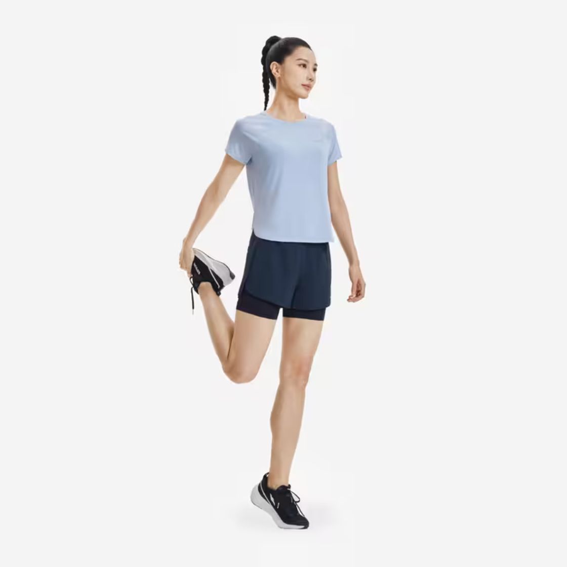 데카트론 여성 러닝 반팔 티 런 드라이 쿨링 500 포기 블루(Decathlon Women's Running Short Sleeve T-Shirt Run Dry Cooling 500 Foggy Blue) - 7