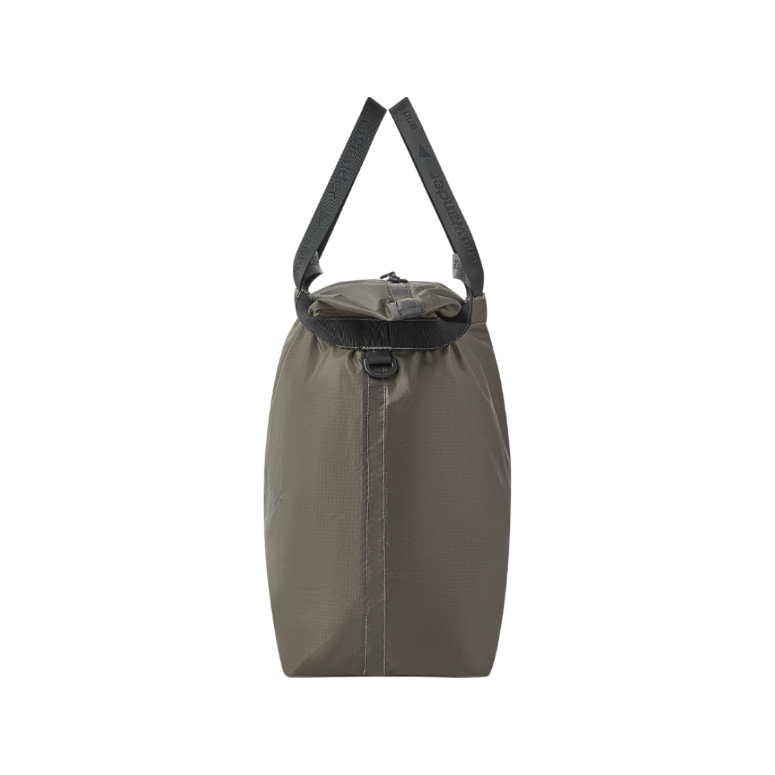 앤드 원더 149 크리스피 립 로고 토트 백 카키 - 26FW(And Wander 149 Crispy Rip Logo Tote Bag Khaki - 26FW) - 5