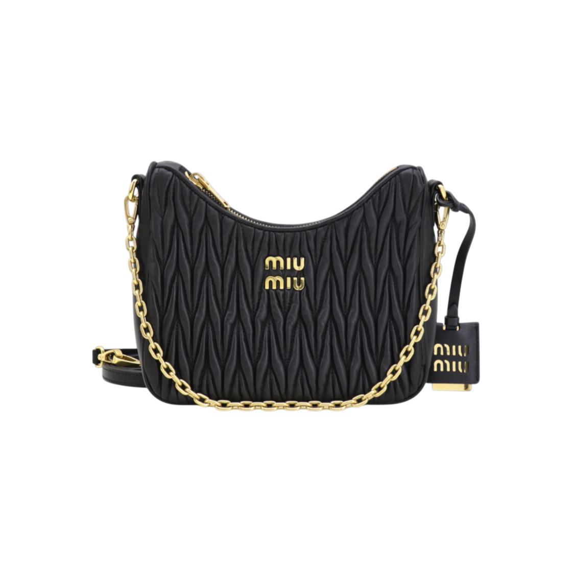 ITG9GB8WCIB5 Miu Miu Matelasse Nappa Shoulder Bag