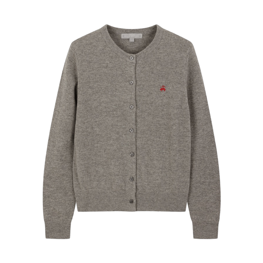 BBWCWBG404-ZGR BrooksBrothers Women's Wool Round Cardigan Grey