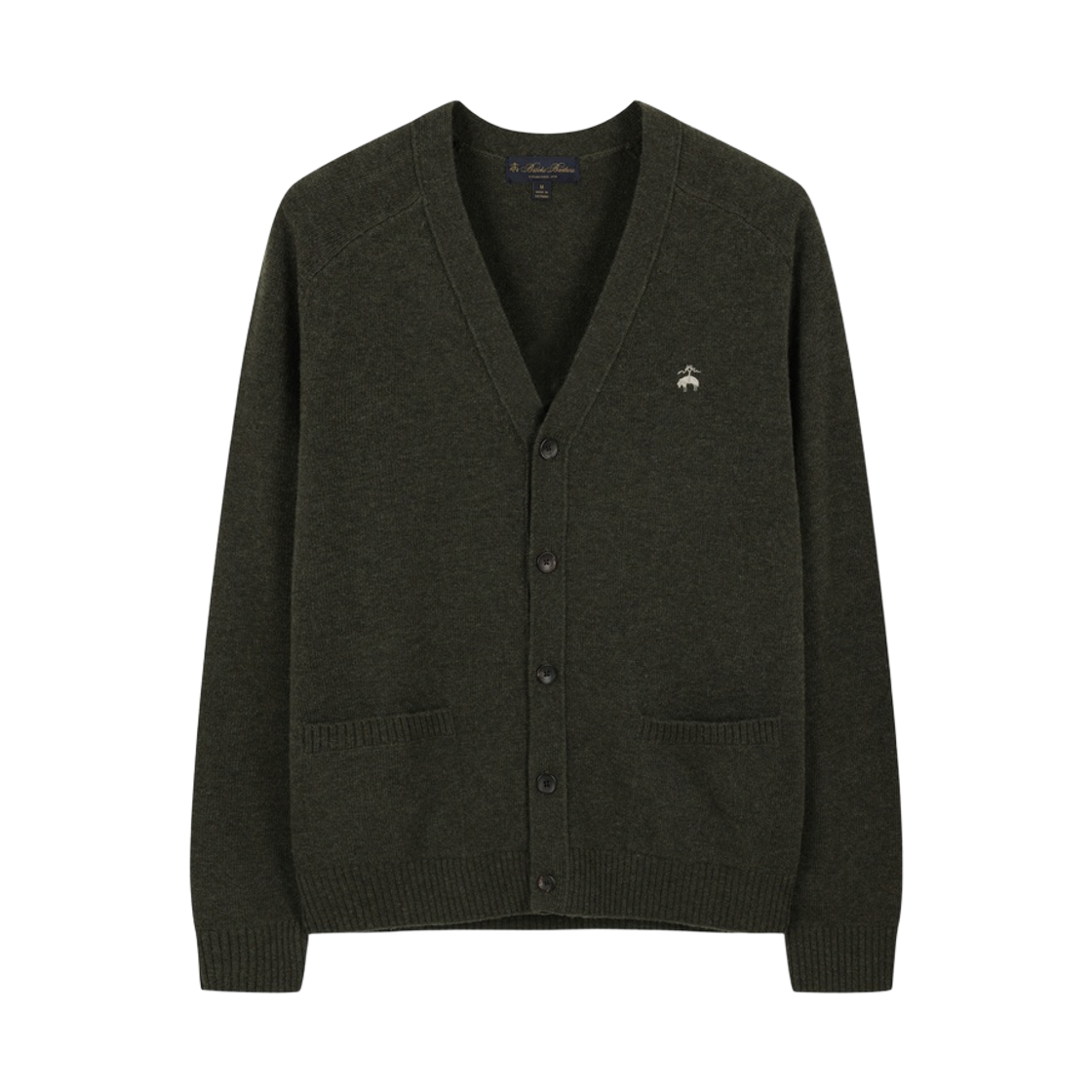 BBWCMBG405-ZKK BrooksBrothers Wool Cardigan Khaki