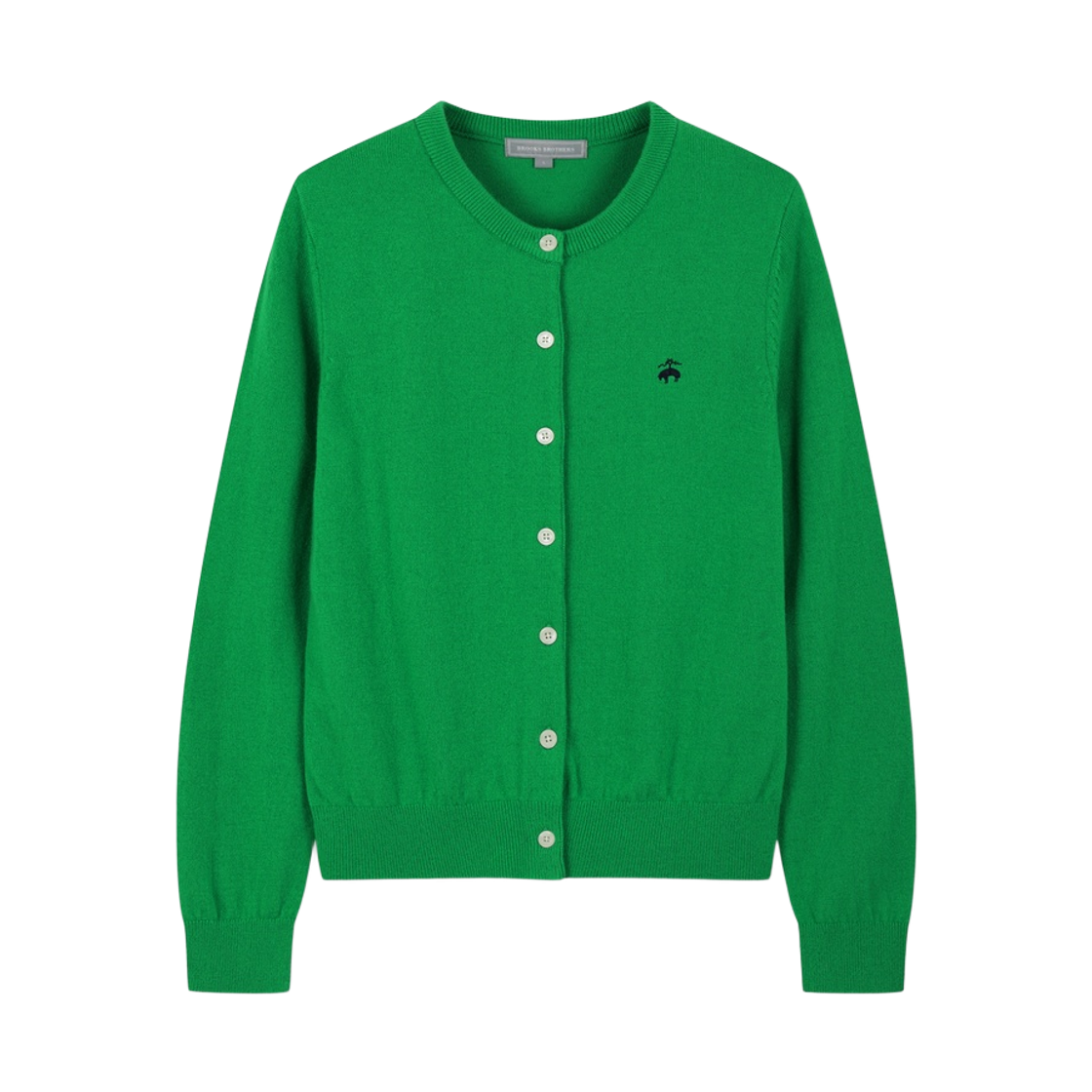 BBWCWBG404-ZGN BrooksBrothers Women's Wool Round Cardigan Green