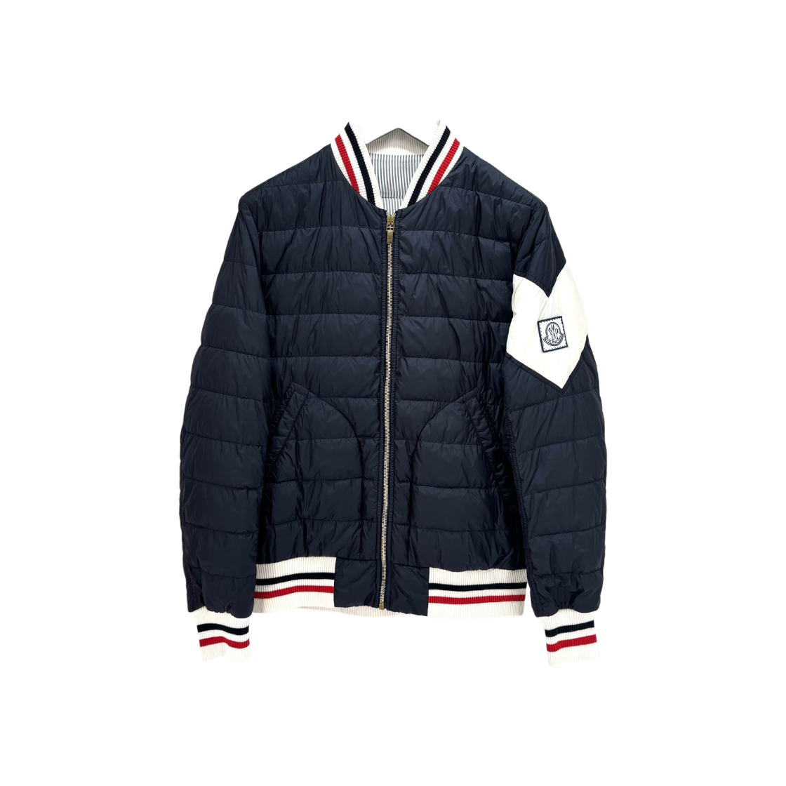ITO49FNF96HG Moncler Gamma Blue Lightweight Bomber Jacket Navy