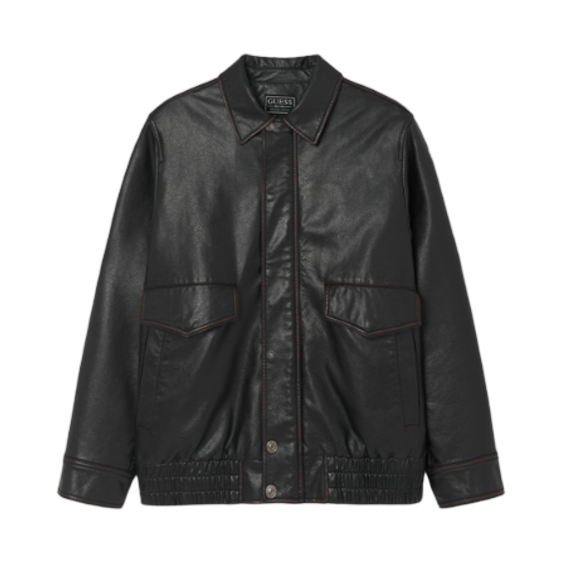 게스 인조 가죽 재킷 블랙(GUESS Faux Leather Jacket Black) - 1