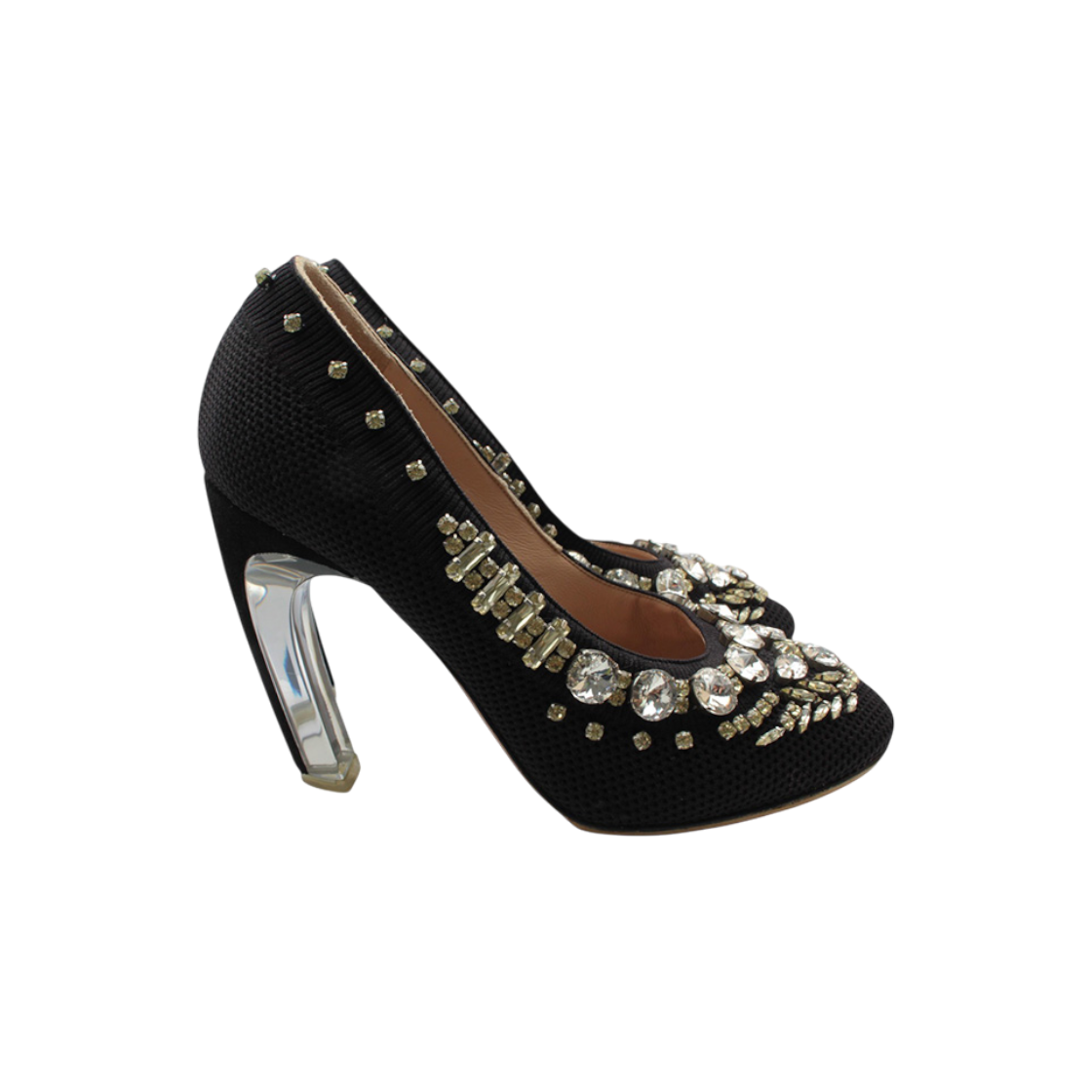 발렌티노 블랙 크리스탈 펌프스 37반(Valentino Black Crystal Pumps)