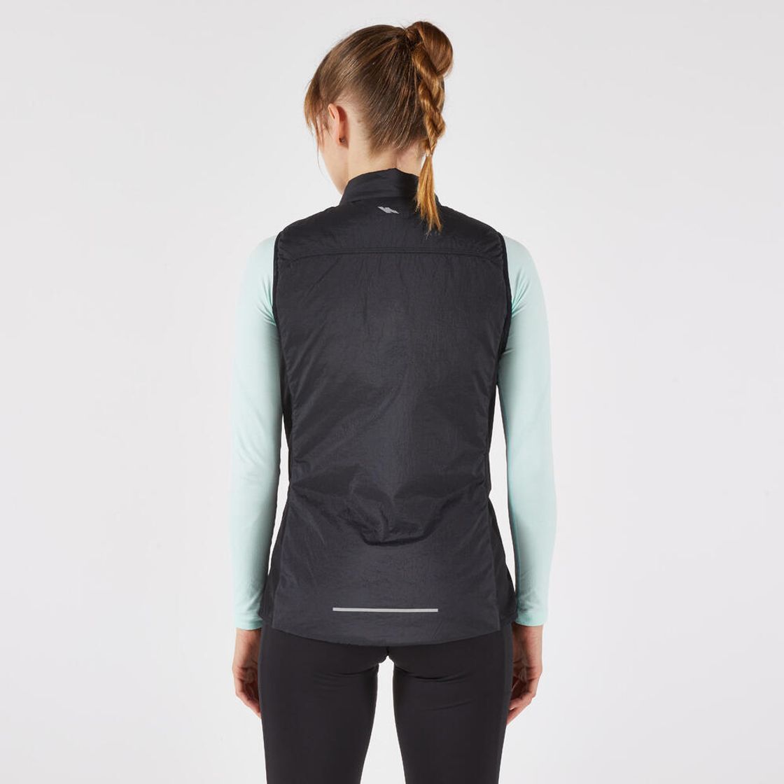 데카트론 여성 러닝 패딩 베스트 런 웜 500 스모크 블랙(Decathlon Women's Running Padded Vest Run Warm 500 Smoke Black) - 4