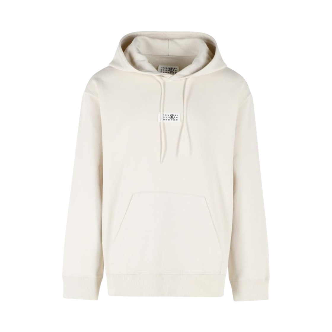SH0GU0048M25025103 MM6 Maison Margiela Unbrushed Cotton Hoodie Ecru