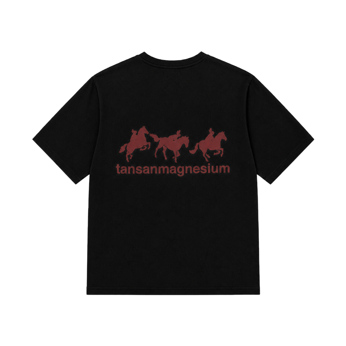 - Tansanmagnesium Horse Rabbit T-Shirt Black Red