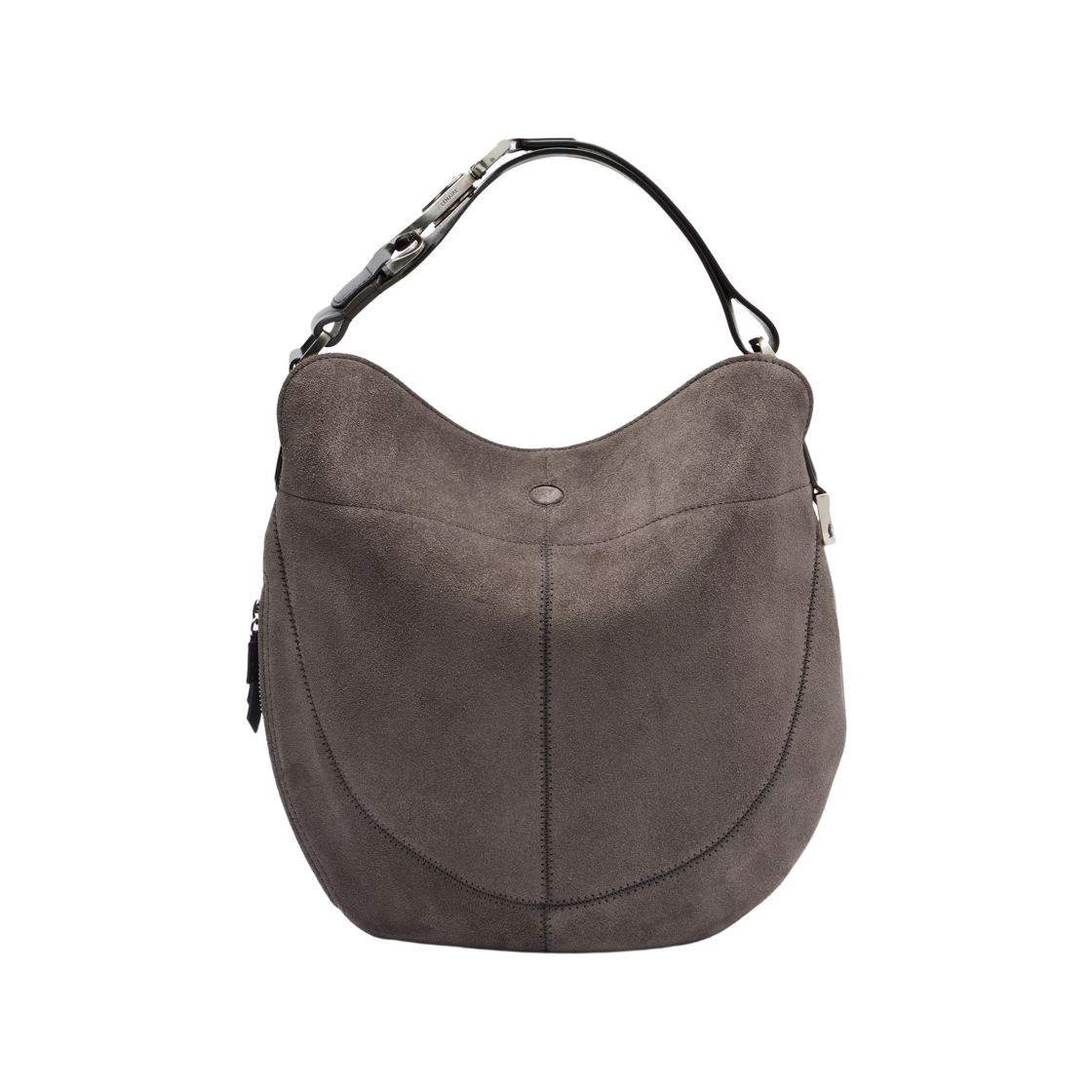 BG0196-LL0125-102 Lemaire Hobo Quiver Clip Bag in Suede Leather Mink