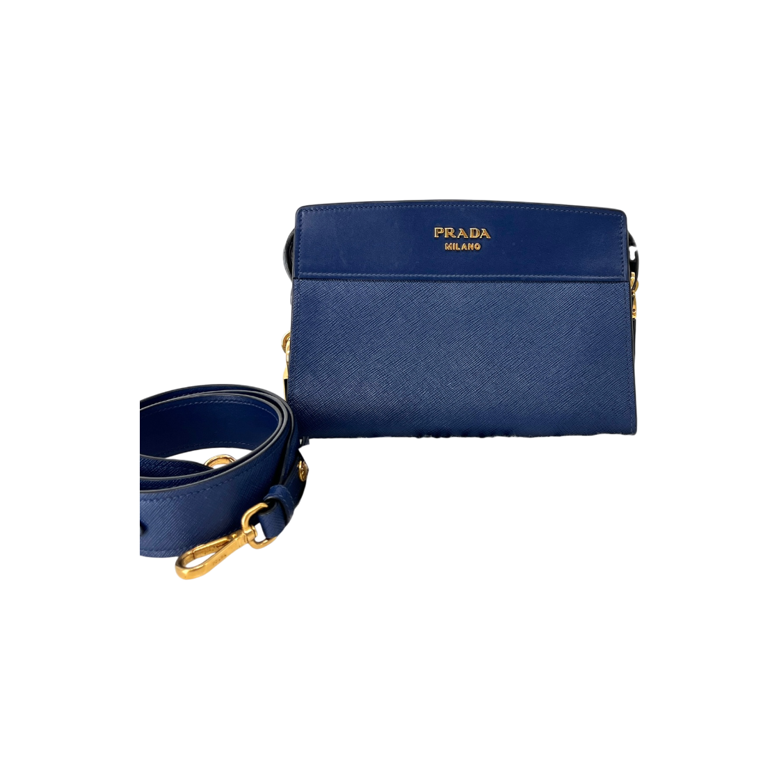 ITHMEPOIS4W8 Prada Saffiano City Shoulder Bag Navy