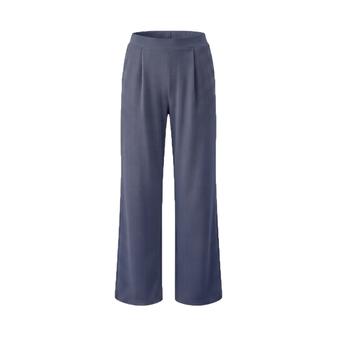 CLWP9157 cielcoco Sorona Ribbed Wide Pants Blue charcoal