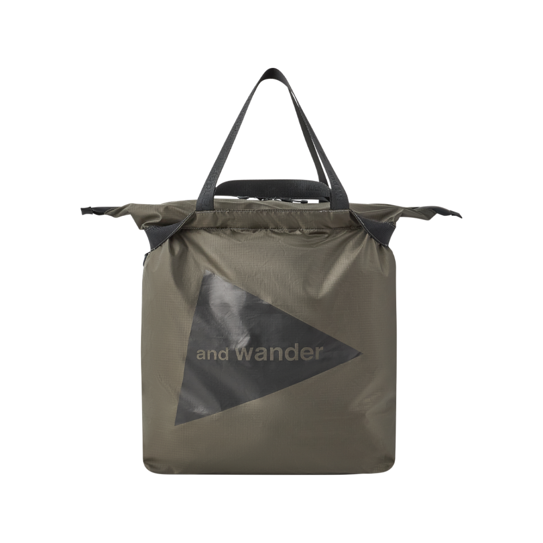 KM6DBGTAW13KK And Wander 149 Crispy Rip Logo Tote Bag Khaki - 26FW