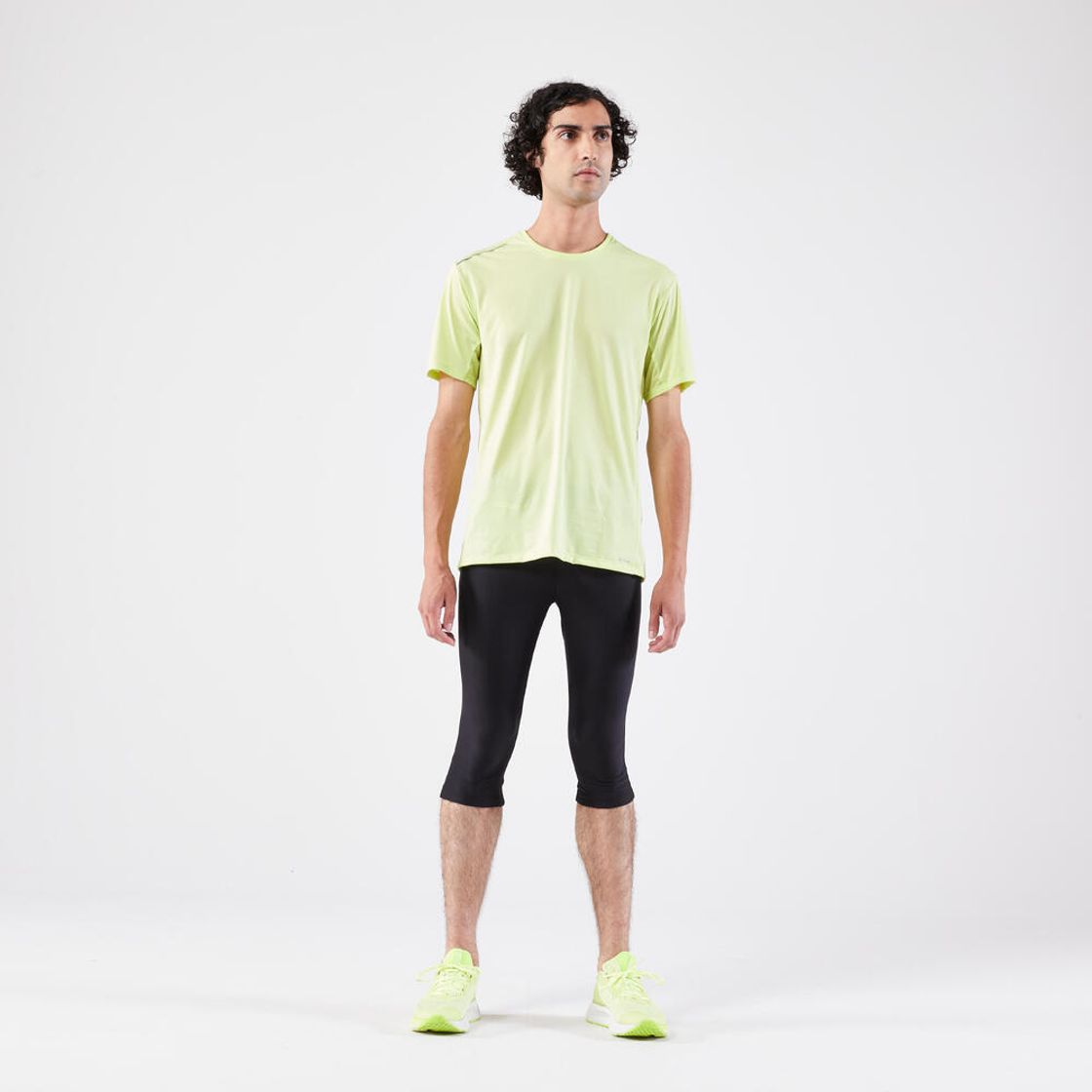 데카트론 남성 7부 러닝 타이츠 런 드라이 100 스모크 블랙(Decathlon Men's 3/4 Running Tights Run Dry 100 Smoke Black) - 6