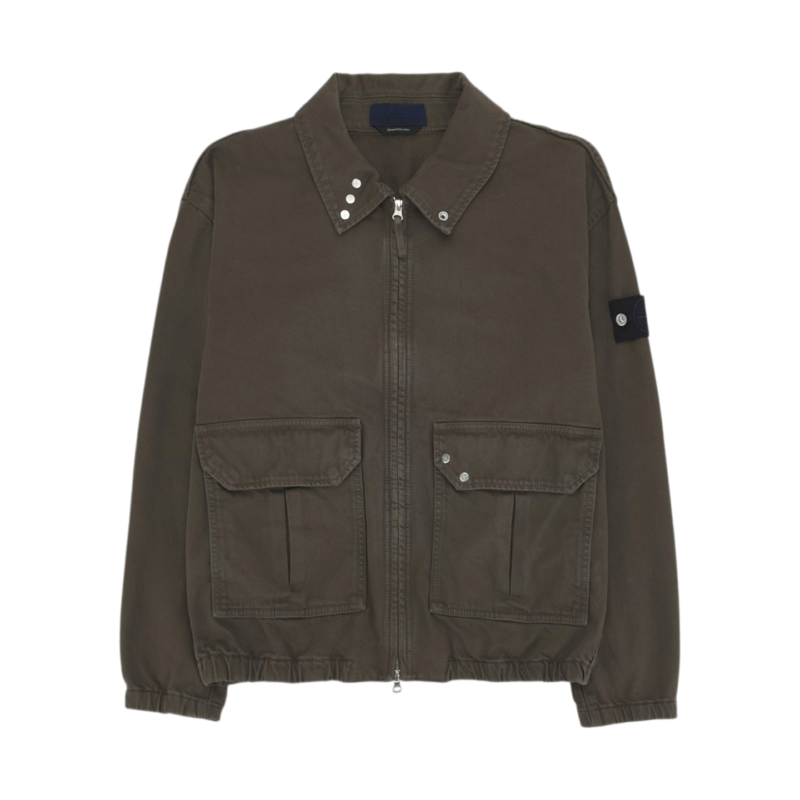 L1S1441000-02S0J24-V007C Stone Island 4100002 Light Bull Denim-TC Coach Jacket with Anti-Drop Umber - 26SS