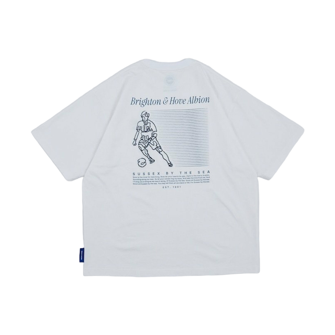 프릭스 스토어 x 브라이튼 앤 호브 알비온 FC 시걸 플레이어 라인 티셔츠 화이트(Freak's Store x Brighton & Hove Albion FC Seagull Player Line T-Shirt White)