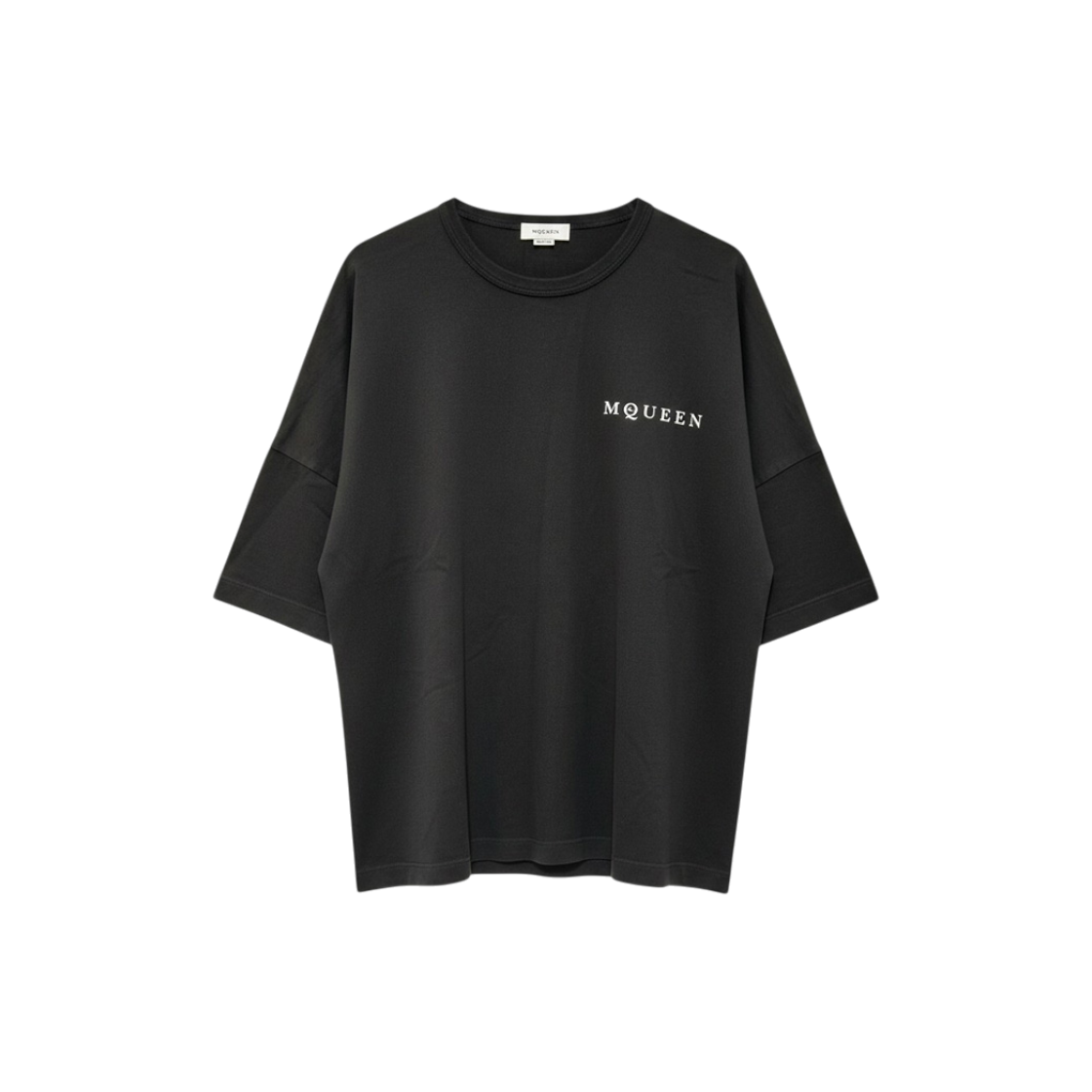 ITFMFTRDNFVQ Alexander McQueen Black Vertical Logo T-Shirt