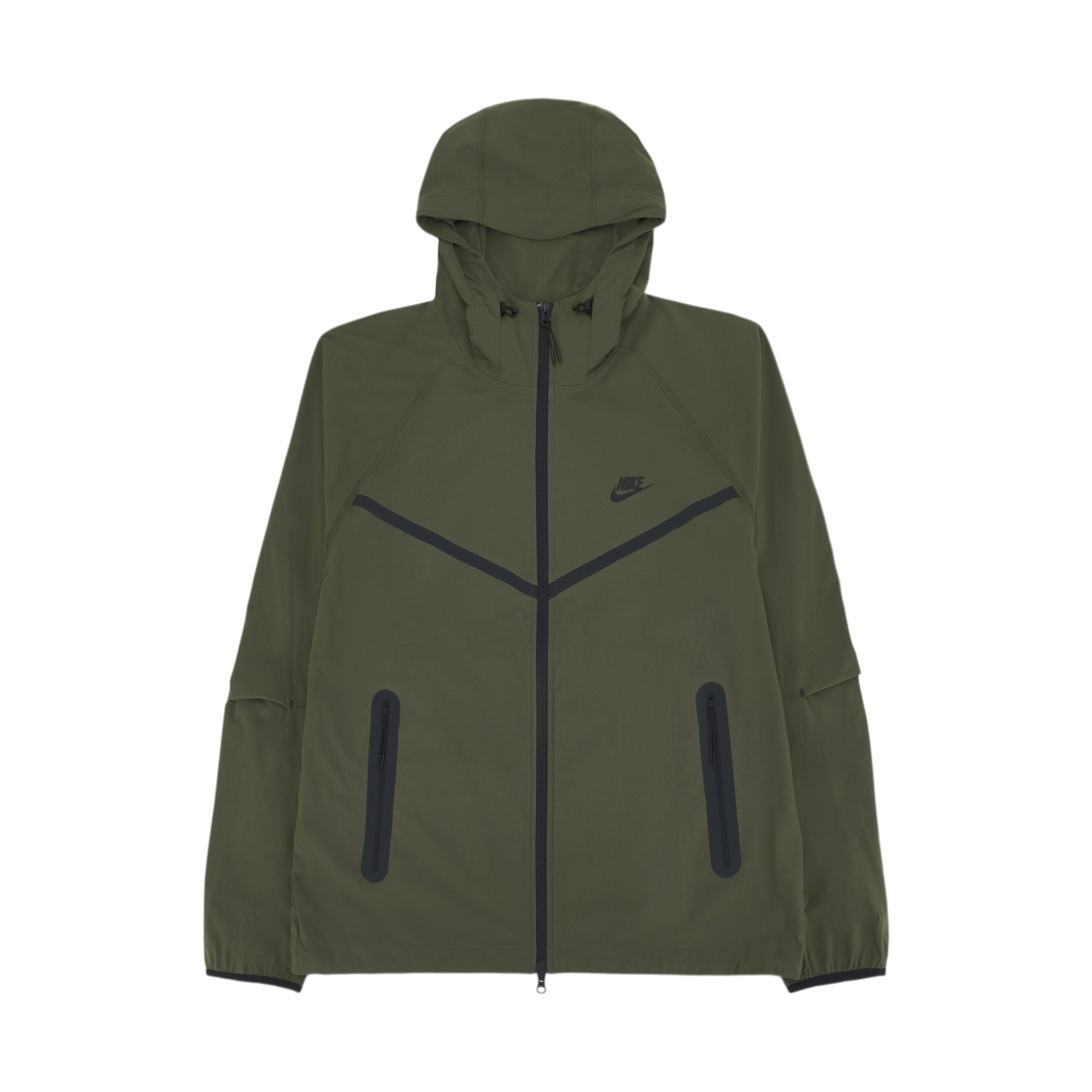 HM7152-223 Nike Tech Windrunner Woven Full Zip Jacket Medium Olive Black - Asia