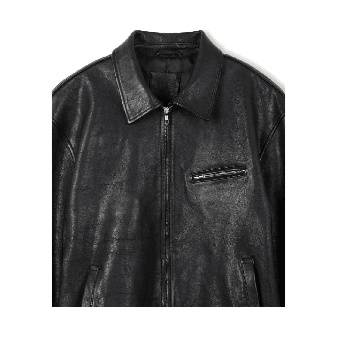 24/7시리즈 베지터블 램스킨 리얼 레더 자켓 블랙(24/7 series Vegitable Lambskin Real Leather Jacket Black) - 3