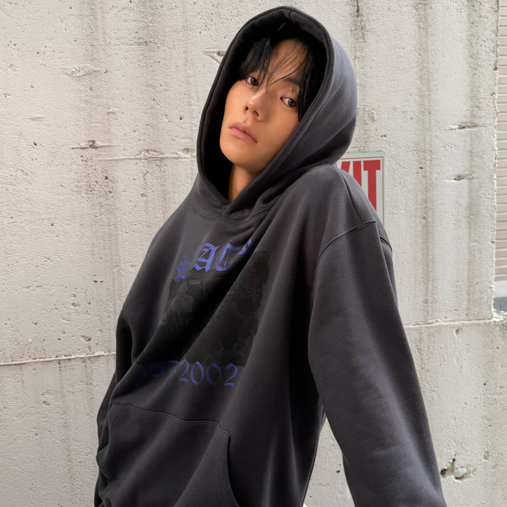 아모우 스태틱 후디 차콜그레이(AMOU Static Hoodie Chacoal Gray) - 5