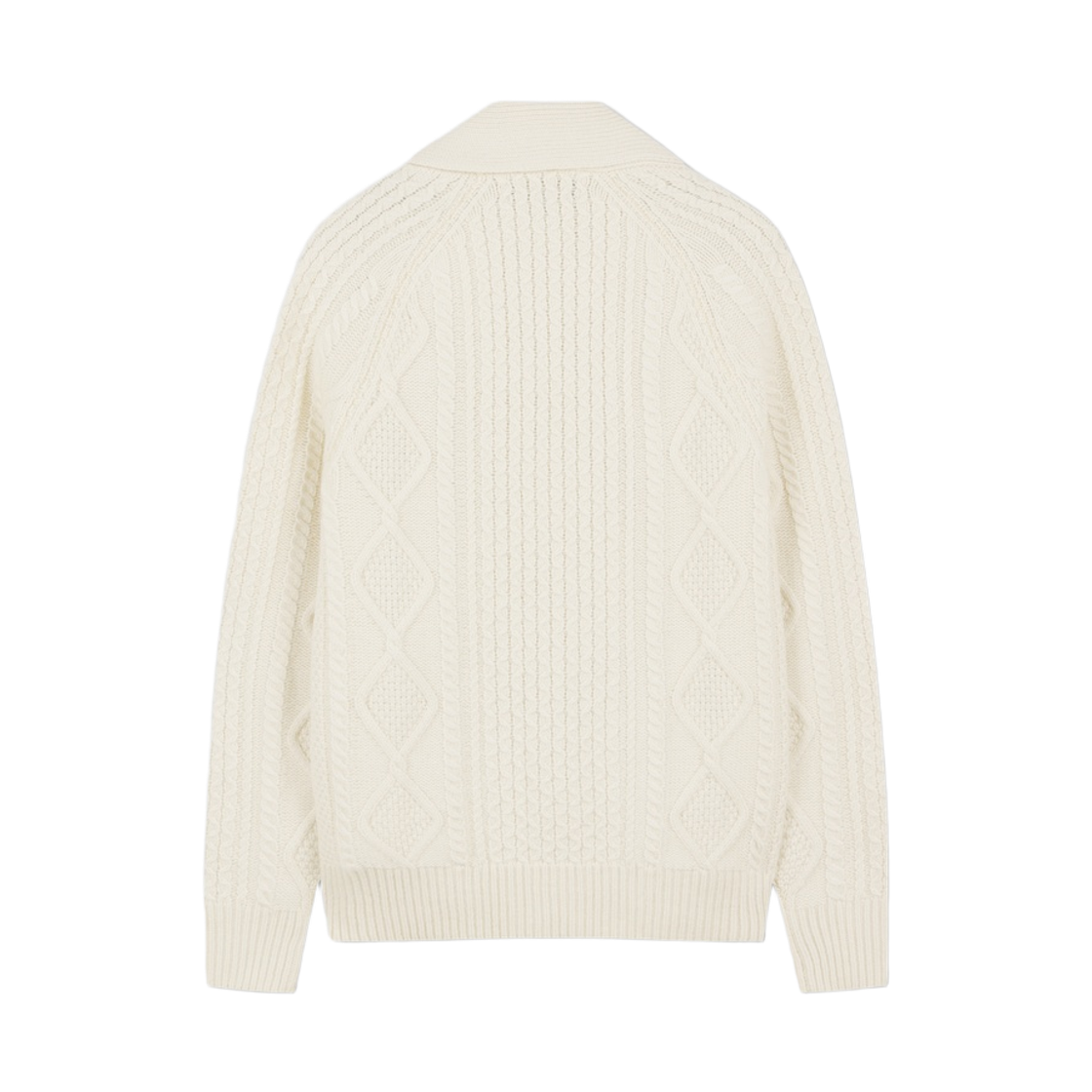 브룩스브라더스 피셔멘 숄카라 가디건 화이트(BrooksBrothers Fisherman Shawl Collar Cardigan White) - 2