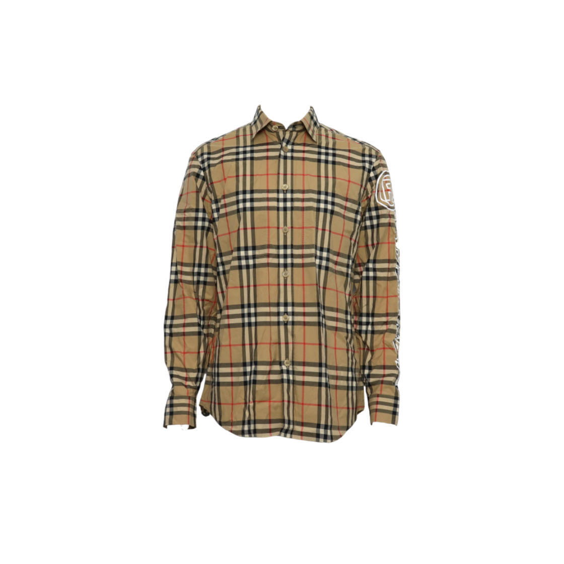 IT3LAVK8LBO4 Burberry Vintage Cotton Poplin Logo Print Check Shirt