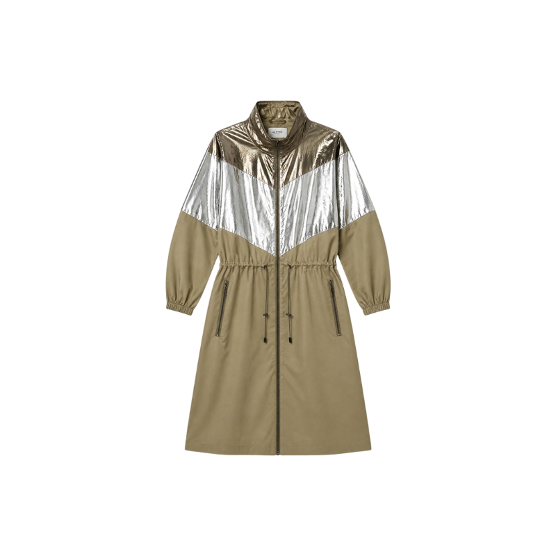 IT7O4PDMN5V5 Isabel Marant Two-Tone Windbreaker Long Jacket