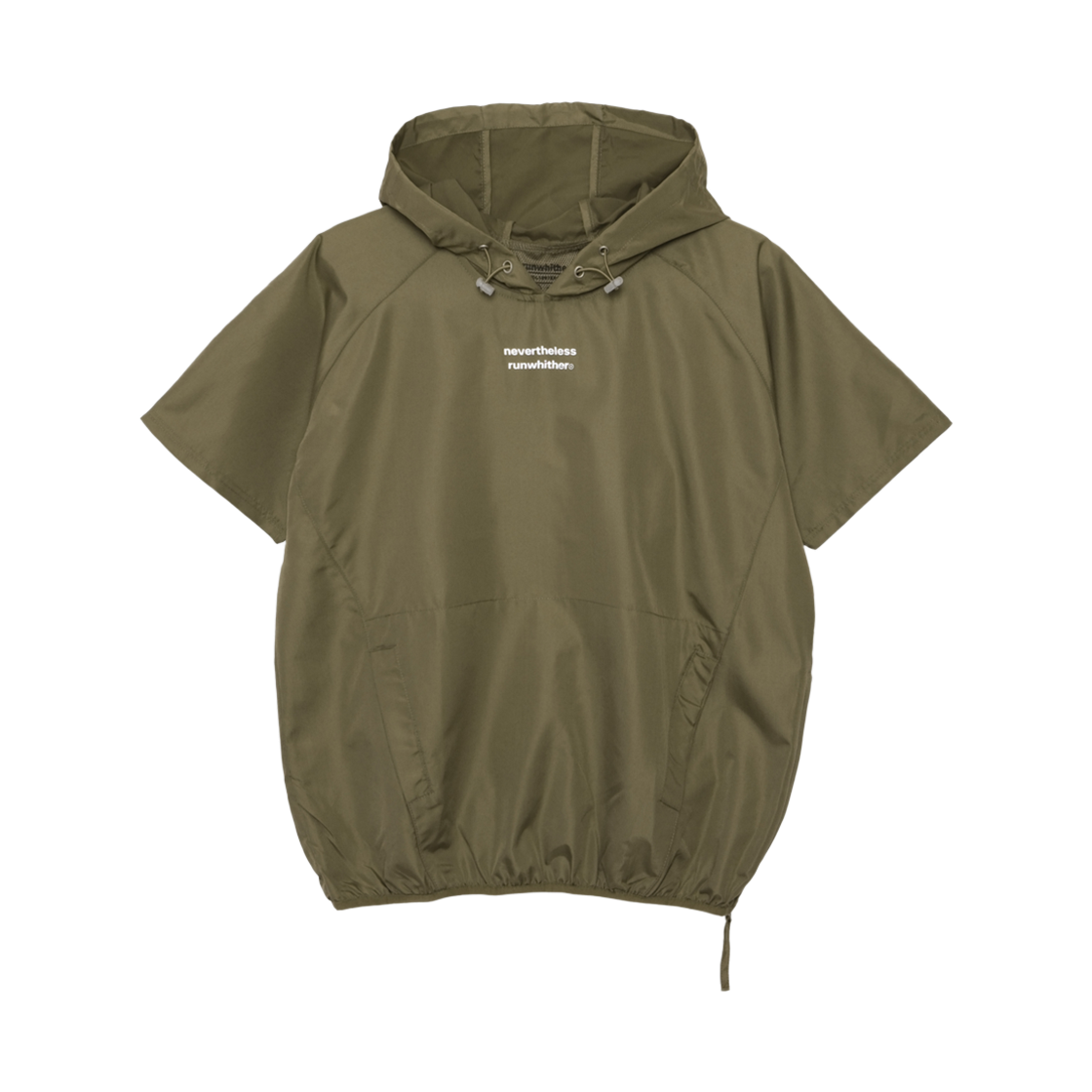 [KREAM 단독] 런위더 후디드 숏 슬리브 윈드브레이커 카키([KREAM 단독] runwhither RWR Hooded Short Sleeve Windbreaker Khaki)