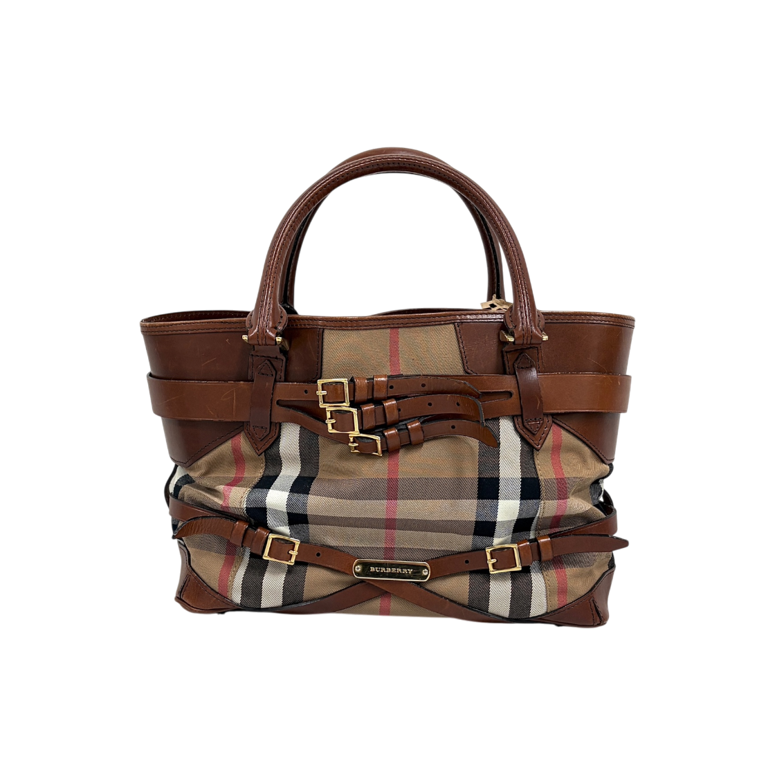 ITPFRBV6JIDO Burberry House Check Belt Tote Bag