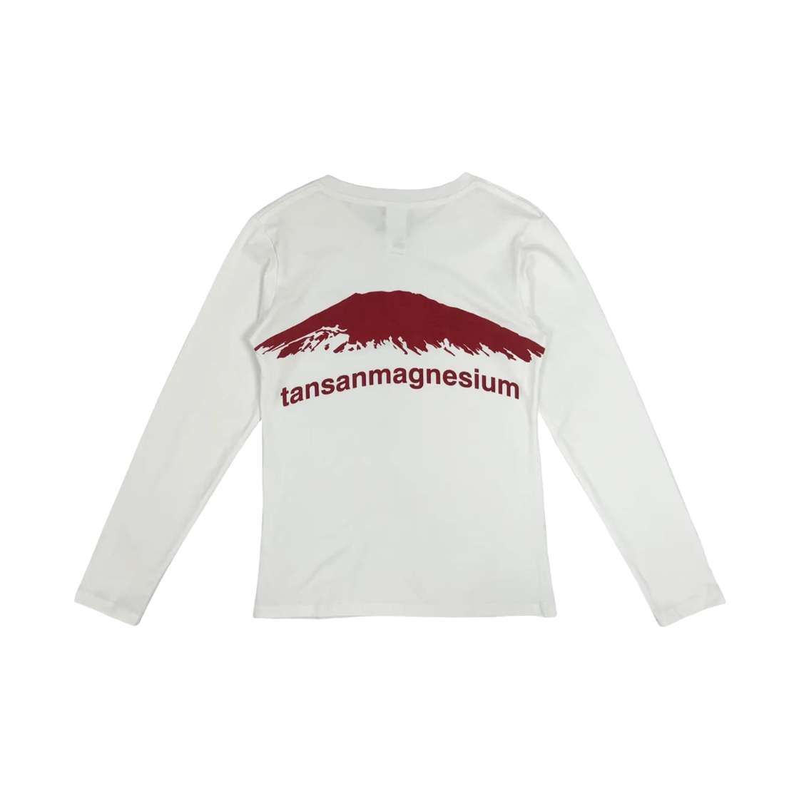 탄산마그네슘 마운틴 롱슬리브 티셔츠 화이트 레드(Tansanmagnesium Mountain Long Sleeve T-Shirt White Red)