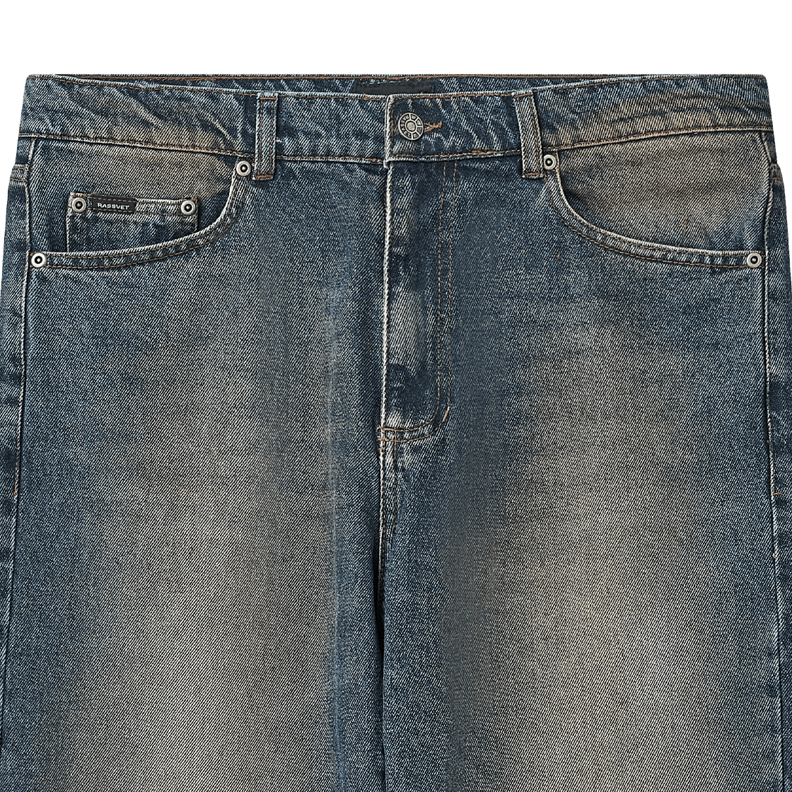 라스벳 워시드 테이퍼드 데님 팬츠 블루 - 26FW(Rassvet Washed Tapered Denim Pants Blue - 26FW) - 3